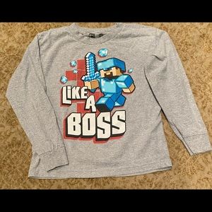 Minecraft Like a Boss Long Sleeve T-shirt